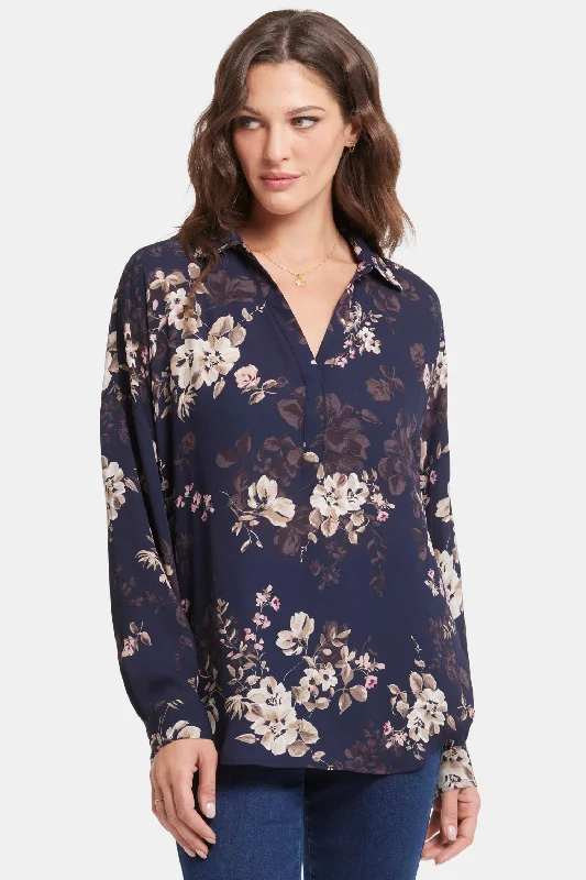 Becky Blouse - Bianca Blooms Casual Women's Loose - fitting