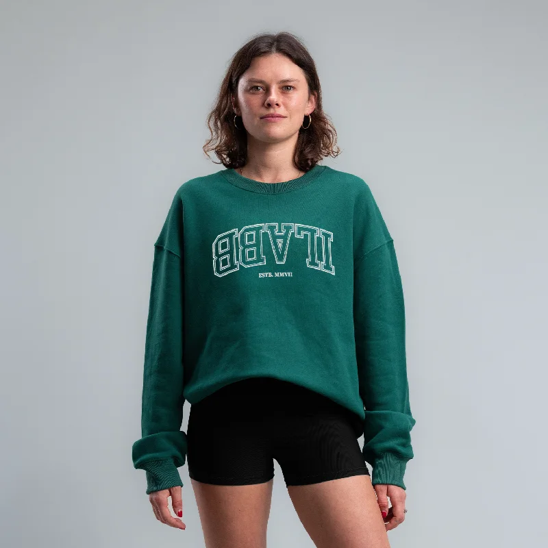 Varsity Block Crew Unisex MOSS Cozy Women's Sherpa - lined