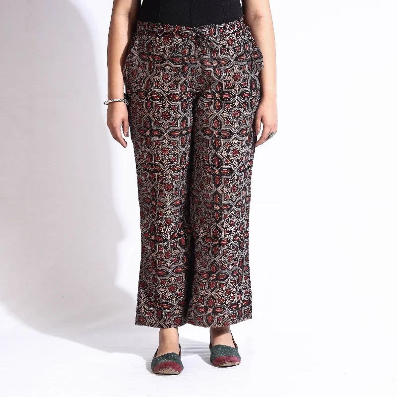 Multicolor - Ajrakh Block Printed Cotton Farsi Pant