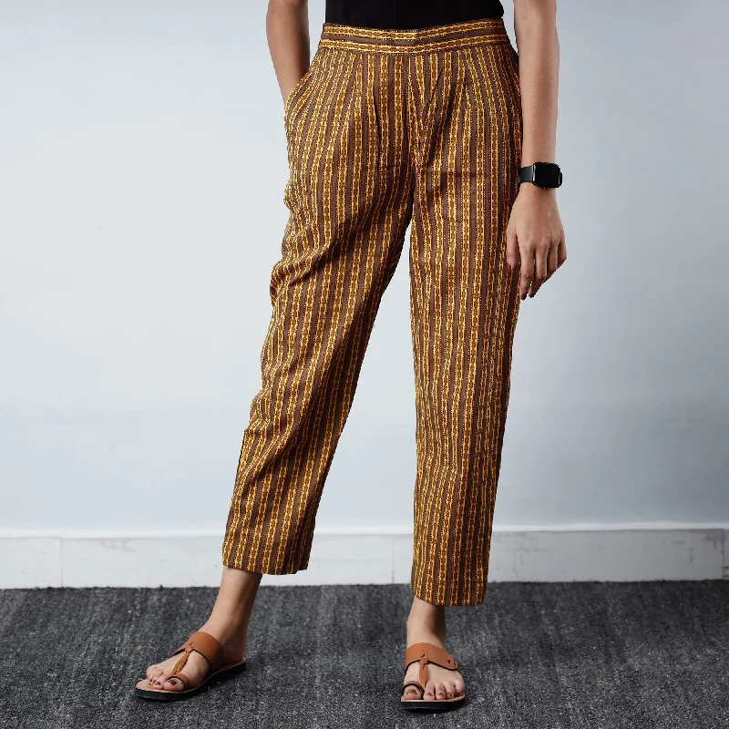 Brown - Jaipur Printed Cotton Pant