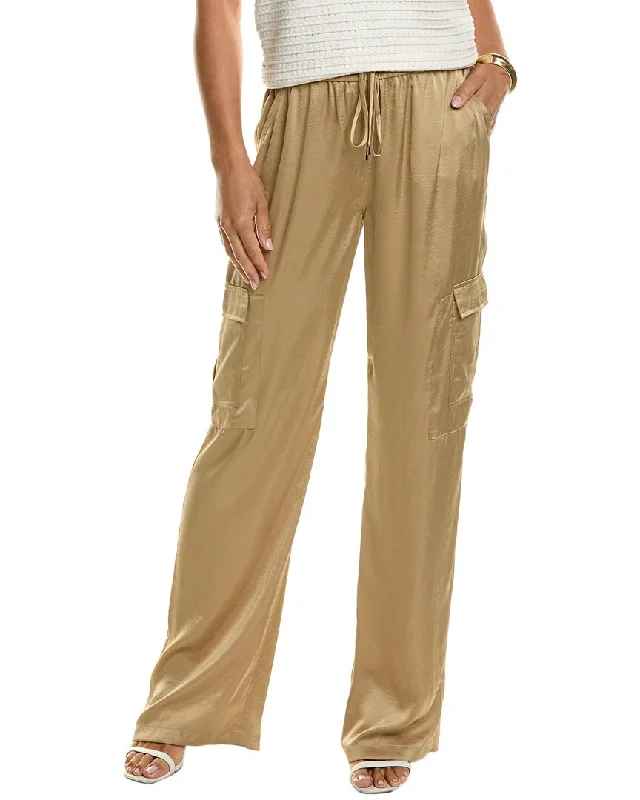 Elie Tahari Relaxed Satin Cargo Pant Traditional Women's 