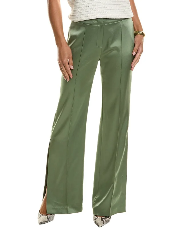 Elie Tahari Satin Side Slit Pant Athletic Women's High - 