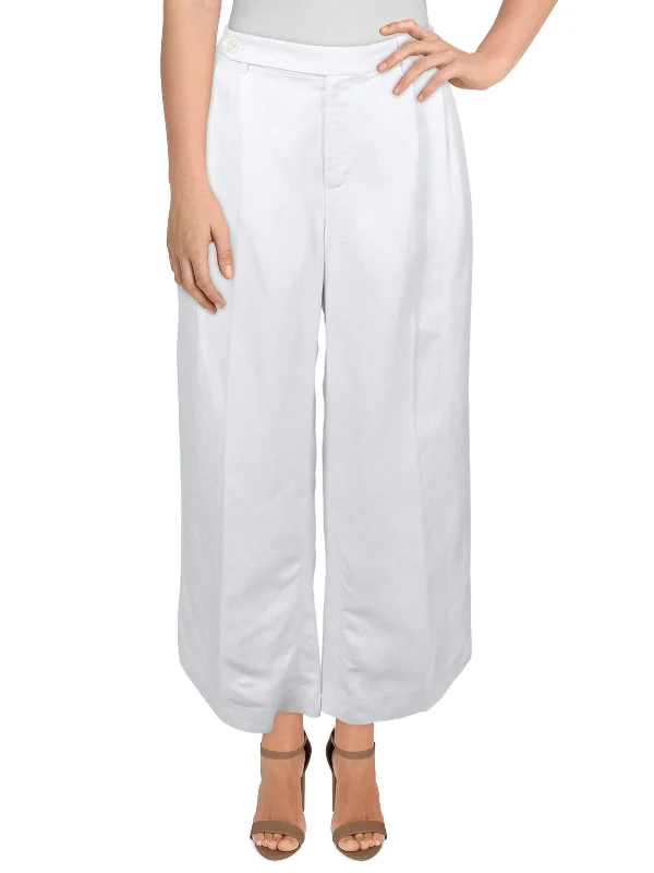 Kinsey Womens Linen Blend Solid Dress Pants