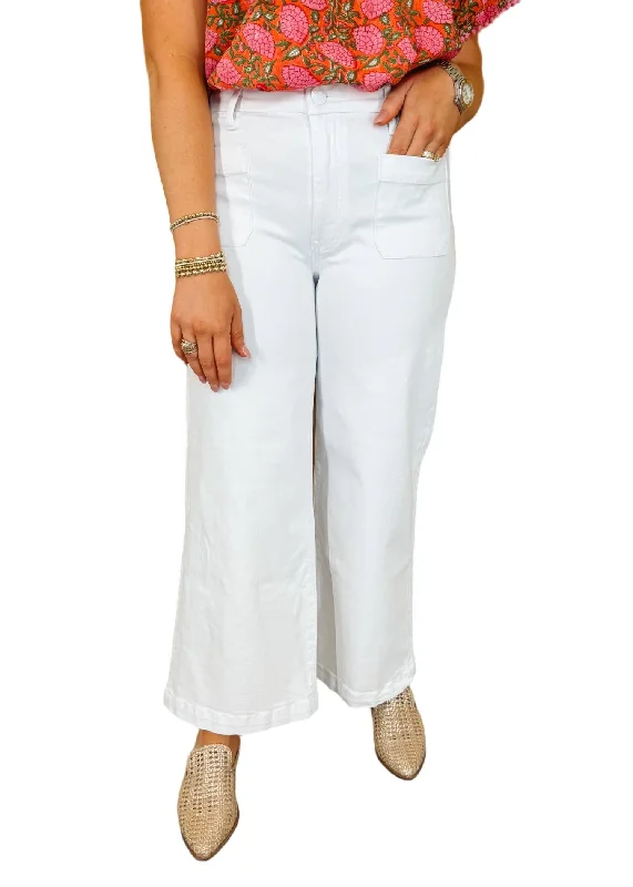 Meg High Rise Jean In Optic White