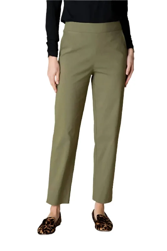 Millenium Crop Pant In Olive Artistic Women's Hand - painted