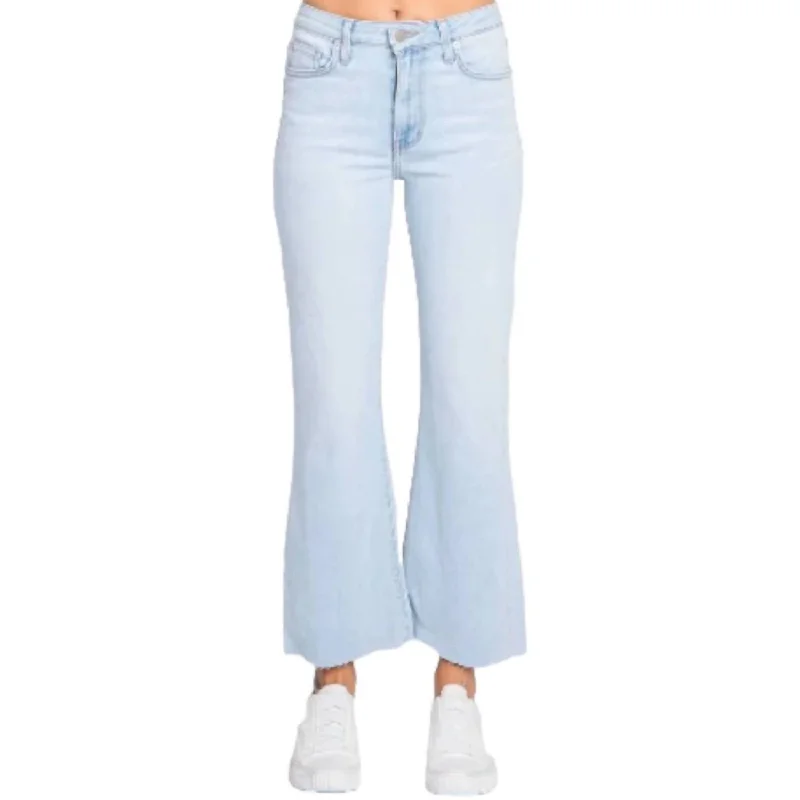 Sicily Scissor Cut Hem Jeans In Sky Blue