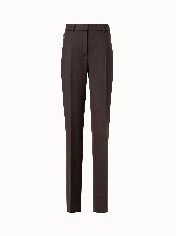 Straight Pants in Cashmere Flannel Athletic Women's 