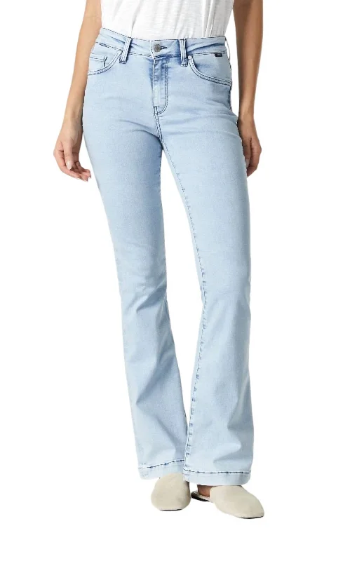 Sydney High Rise Flare Jeans In Bleach Feather Blue