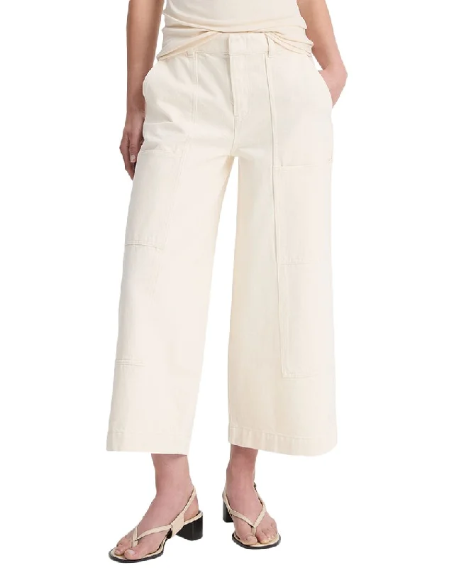 Vince Mid Rise Utility Crop Wide Pant French