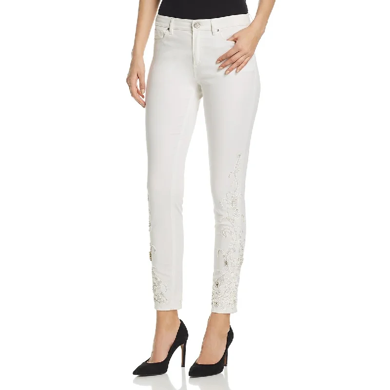 Womens Denim Embellished Skinny Jeans