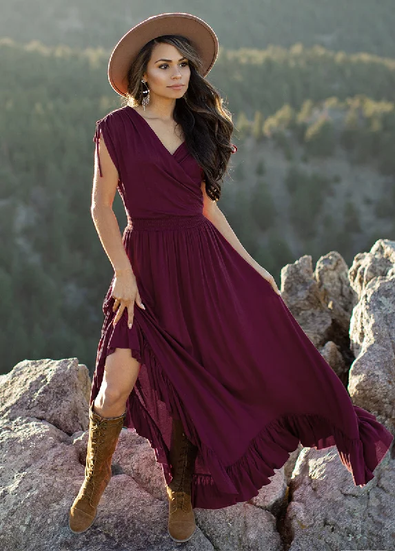 Giovanna Dress in Plum