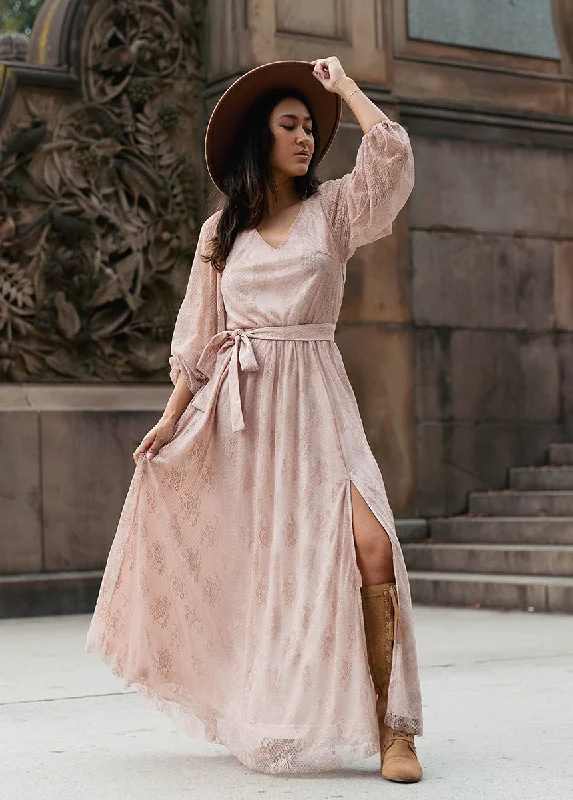 Haley Dress in Nude Pink Relaxed Women's Beachy