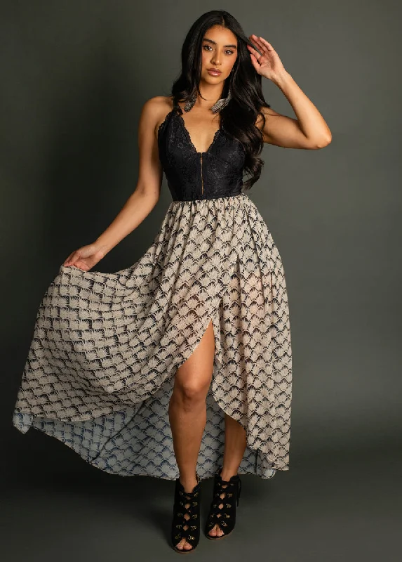 Katharina Dress in Feather Monochromatic All - in - one