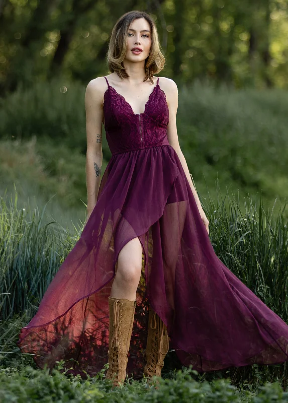 Katharina Dress in Oxblood Dapper Women's Bow - adorned