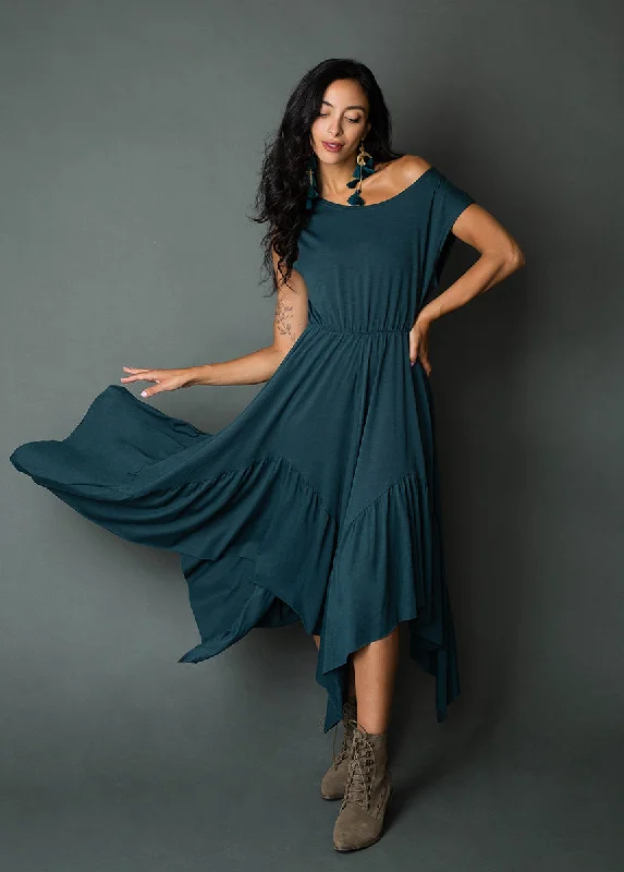 Pilar Dress in Deep Teal Modern Women's Tech