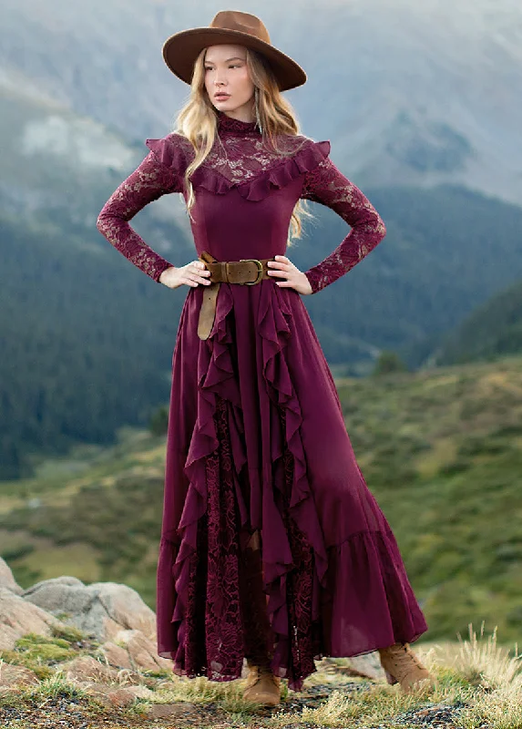 Sveta Maxi Dress in Oxblood