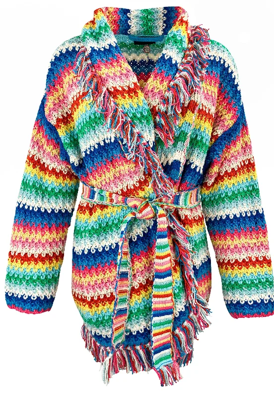 Alanui Over The Rainbow Cardigan in Multi