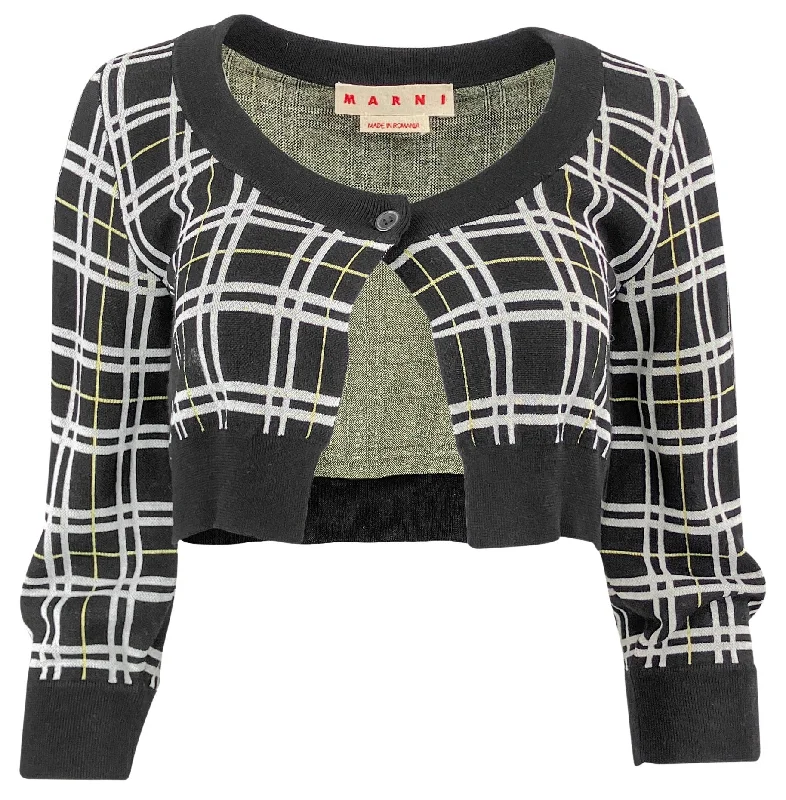 Marni Cropped Cardigan in Black