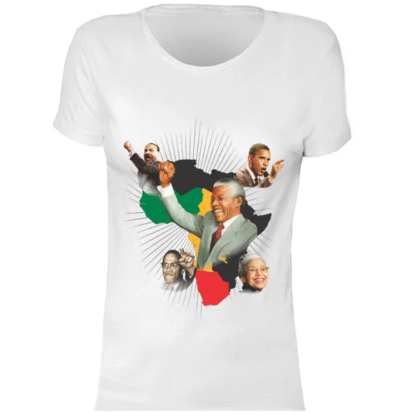 MLK, Rosa Parks, Obama, Black Icons-History T-Shirt for Women