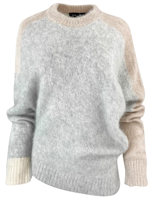 Proenza Schouler Patti Sweater in Light Grey Multi