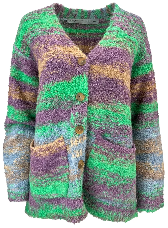 Raquel Allegra Multi Bloom Cardigan in Confetti Forest French