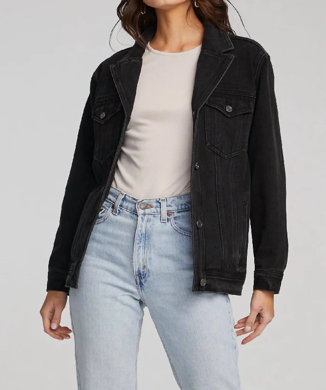 Stevie Jacket In Washed Black